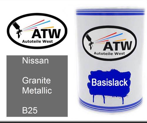 Nissan, Granite Metallic, B25: 500ml Lackdose, von ATW Autoteile West.